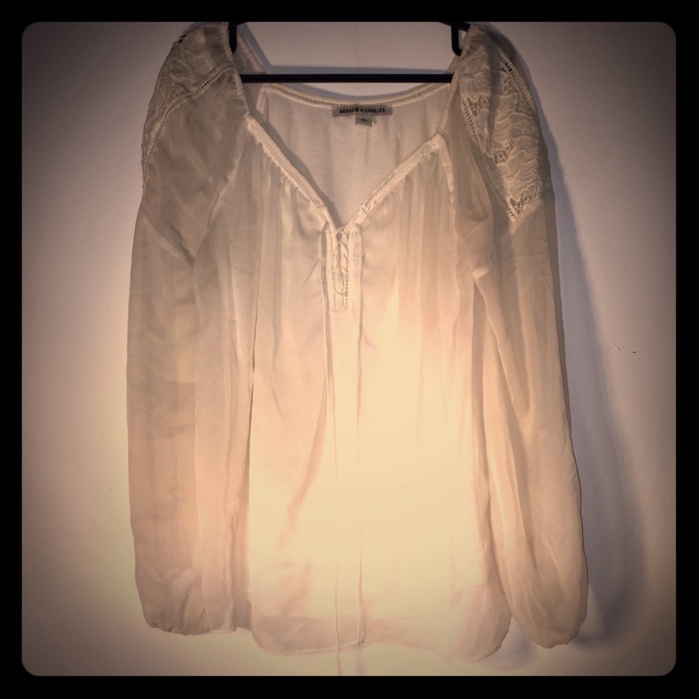 Andrew Charles Peasant Blouse Size Medium
